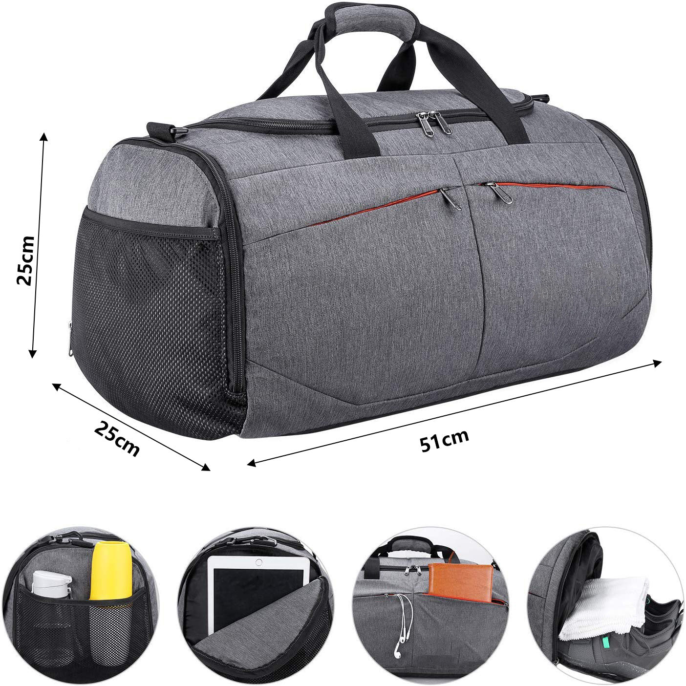Large Capacity Unisex Gym Bag - Yoga & Sports Bag