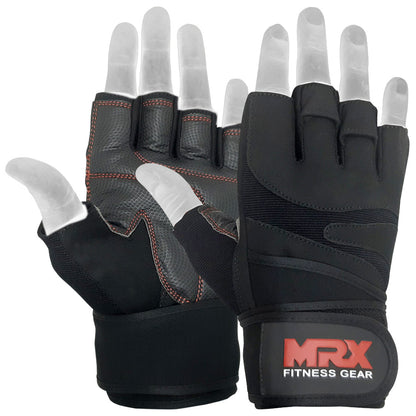 MRX Weight Lifting Gloves Gym Workout Training Bodybuilding Wrist Strap