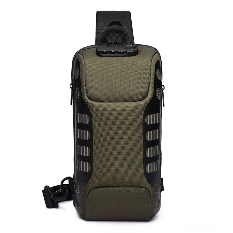 Ozuko Waterproof Men's Chest Bag - Fashionable Sports Bag