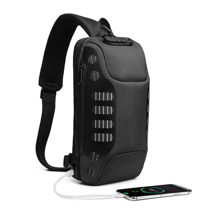 Ozuko Waterproof Men's Chest Bag - Fashionable Sports Bag