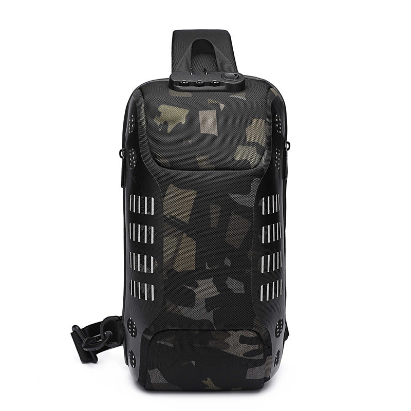 Ozuko Waterproof Men's Chest Bag - Fashionable Sports Bag