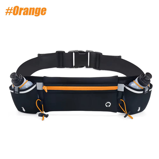 1PCS Running Belt with Water Bottles, Hydration Belt, Water Bottle Holder Running Pouch Belt, Waist Pack for Hiking Climbing