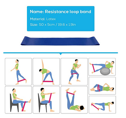 25cm Yoga Ball Set with Resistance Bands and Blocks
