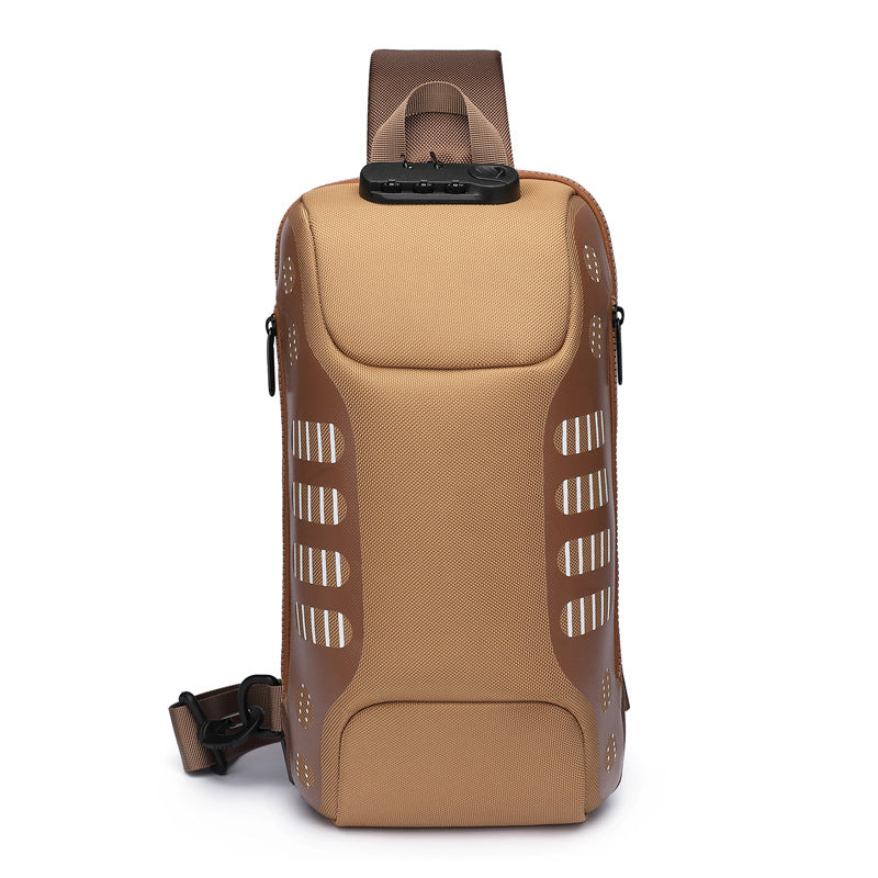 Ozuko Waterproof Men's Chest Bag - Fashionable Sports Bag