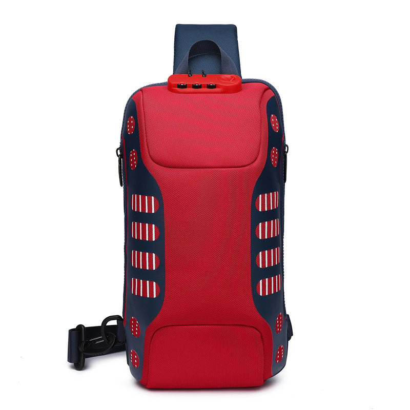 Ozuko Waterproof Men's Chest Bag - Fashionable Sports Bag