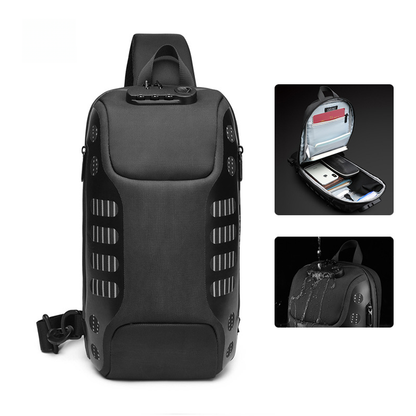 Ozuko Waterproof Men's Chest Bag - Fashionable Sports Bag