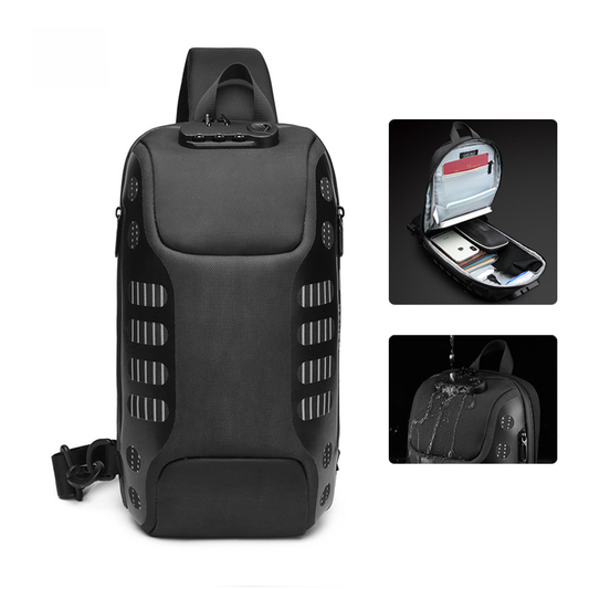 Ozuko Waterproof Men's Chest Bag - Fashionable Sports Bag