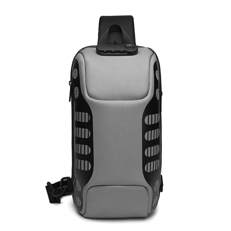 Ozuko Waterproof Men's Chest Bag - Fashionable Sports Bag