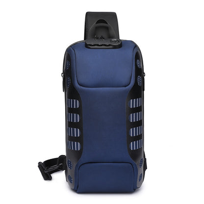 Ozuko Waterproof Men's Chest Bag - Fashionable Sports Bag